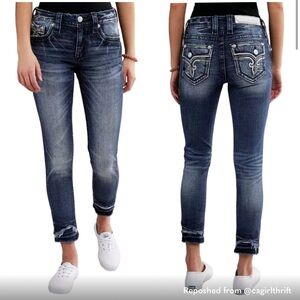Rock Revival Betty Mid-Rise Ankle Skinny Size 27